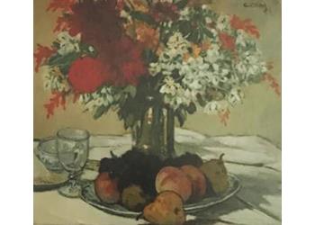 Vaso di fiori con frutti Vaso di fiori con frutti